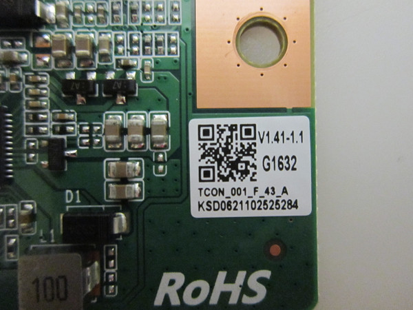 Vizio D43f-J04 T-Con Board KSD06211025