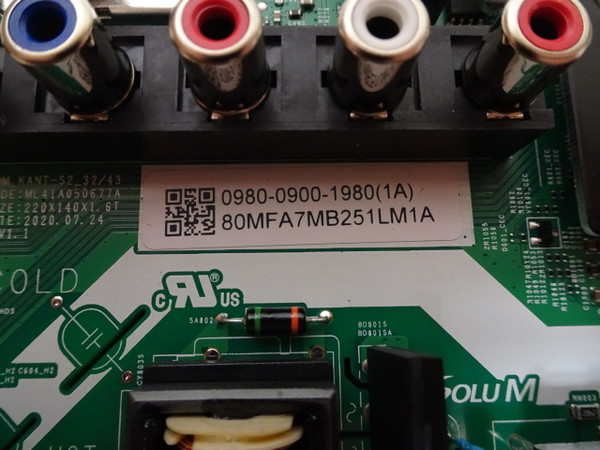 Samsung UN32N5300AFXZA Main Board 0980-0900-1980