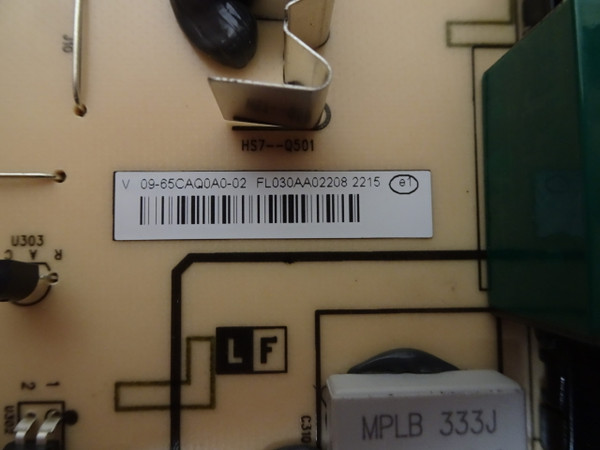 Vizio M65QXM-K03 Power Board 09-65CAQ0A0-02