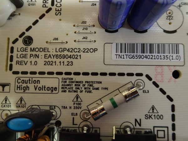 LG OLED42C2PAU.DUSQLJR Power Board EAY65904021