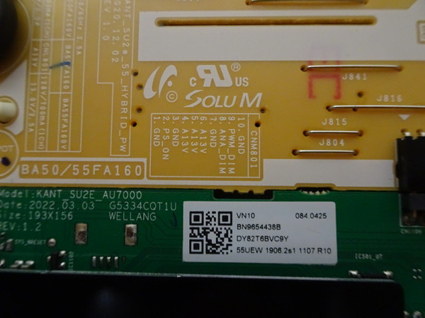 Samsung UN55TU7000FXZA Main Board 55TU7000F-438B