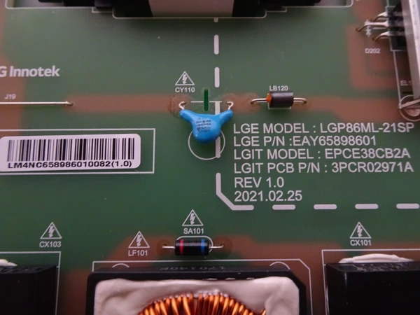 LG 86QNED90UPA.AUSYLJR Power Board EAY65898601