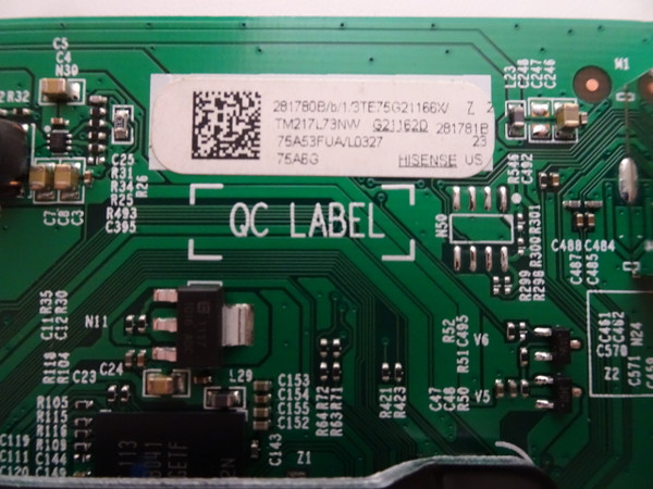 Hisense 75A6G3 Main Board 281780B