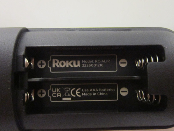 Element E4AA65R Netflix Disney+ AppleTV+ HBOMAX Roku Remote 3226001216-USED