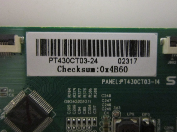 Westinghouse WR43FX2210 T-Con Board PT430CT03-24