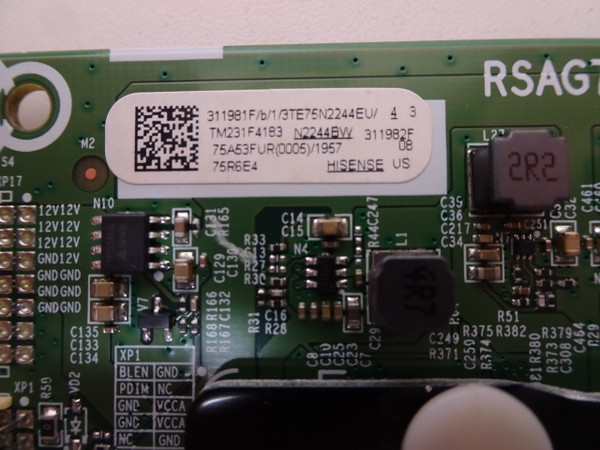 Hisense 75R6E4 Main Board 311981F