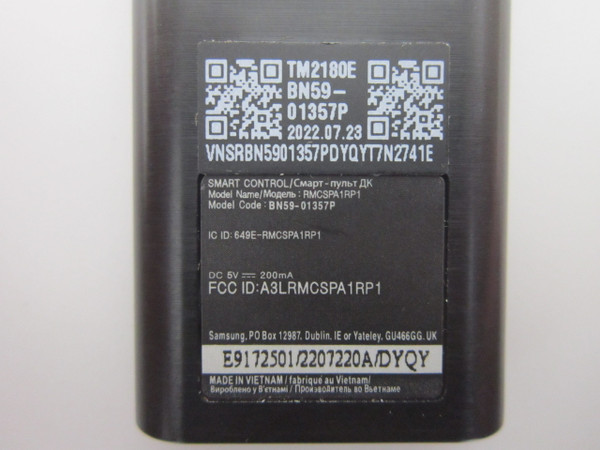 Samsung QN75Q72AAFXZC Solar Cell Charging Voice Remote BN59-01357P-NEW