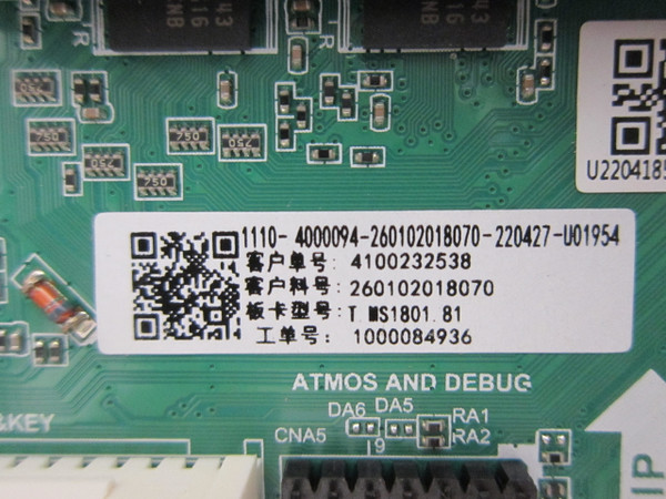 Westinghouse WR55UT4212 Main Board 220427