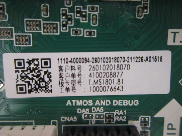 Westinghouse WR50UT4212 Main Board 211226