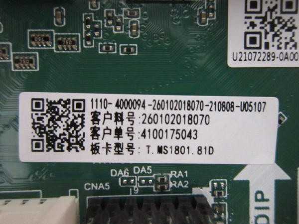 Westinghouse WR55UT4212 Main Board 210808