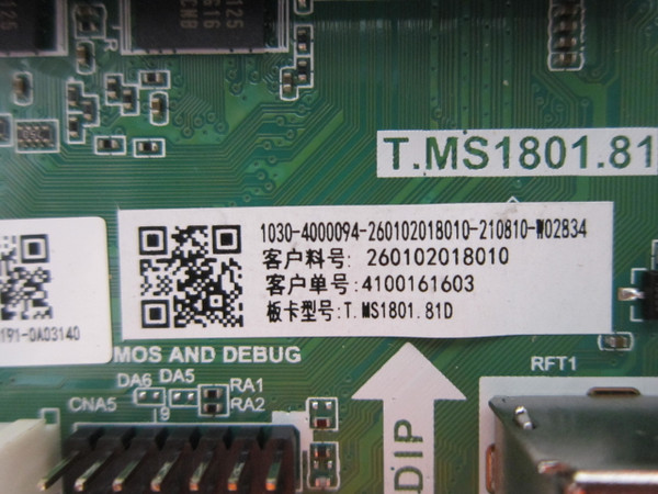 Onn 100012585 Main Board 260102018010