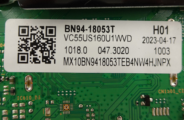 Samsung UN55CU7000DXZA Main/Power Board 55CU7000D-053T (BN94-18053T, BA55FA160)