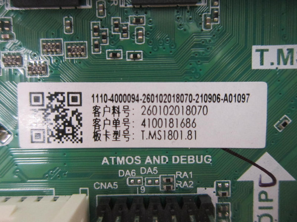 Westinghouse WR50UT4210 Main Board 210906