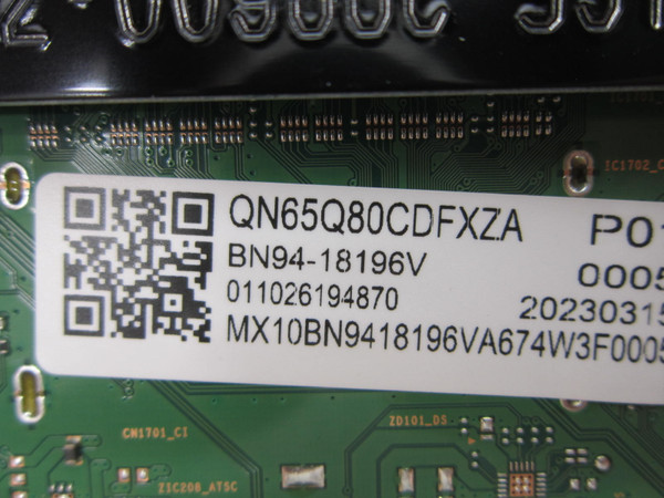 Samsung QN65Q80CDFXZA Main Board BN94-18196V