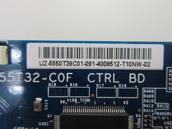 Onn 100012585 T-Con Board 55.50T39.C01 (55T32-C0F CTRL BD)