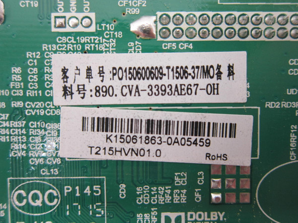 Sansui SLED2215 Main Board PO150600609 (T.MS3393A.E67)