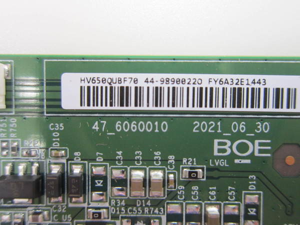 Vizio M65Q6M-K04 V655M-K04 T-Con Board 44-9890022 (HV650QUBF70)
