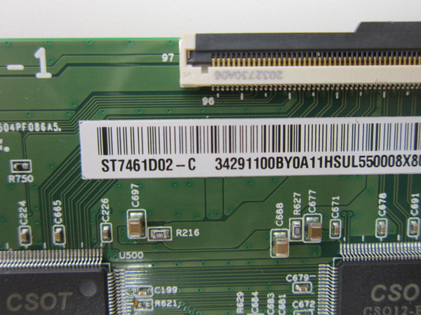 TCL 75R635 T-Con Board 34.29110.0BY (ST7461D02-C)