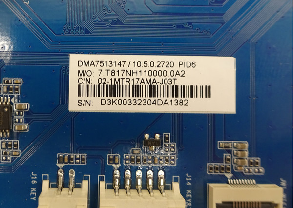 Philips 65PUL6673/F7 (CFK) Main Board 02-1MTR17AMA-J03T (CV817-NH)