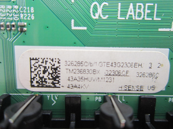 Hisense 43A4KV Main Board 326285 (RSAG7.820.12386/ROH)