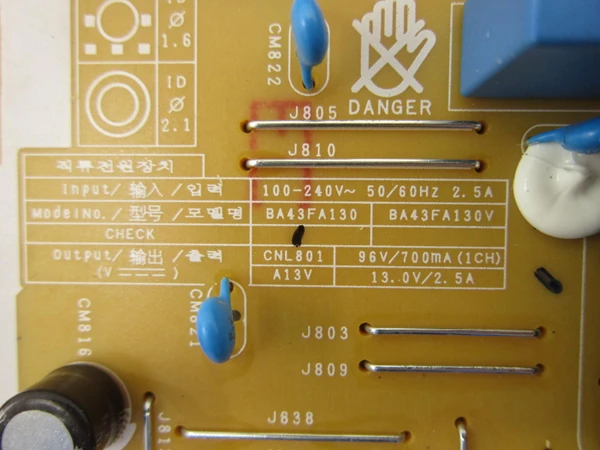 Samsung UN43TU7000FXZA Power Board BA43FA130 (KANT_SU2e_HYBRID_PW)