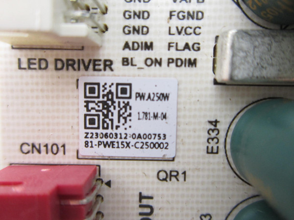 Amazon QL75F601A Power Board 81-PWE15X-C250002 (PW.A250W1.781)
