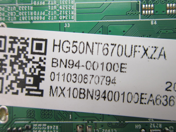 Samsung HG50NT670UFXZA Main Board BN94-00100E (BN41-02611E)