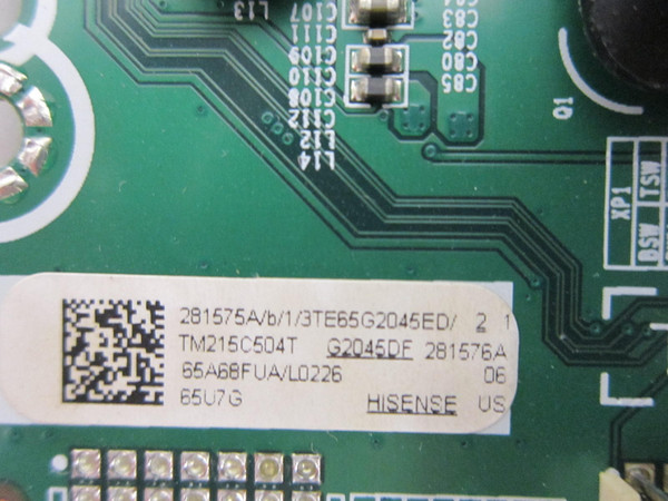 Hisense 65U7G Main Board 281575 (RSAG7.820.10521/ROH)