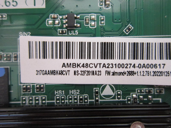 Insignia NS-32F201NA23 Main Board 317GAAMBK48CVT (TD.T950Z4.65 (T)