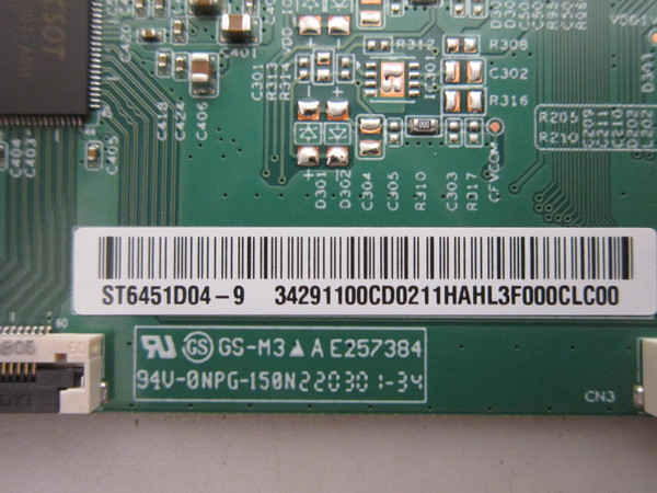 Onn 100012587 T-Con Board 34.29110.0CD (ST6451D04-9)