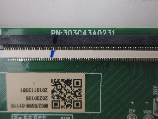Onn 100012584 T-Con Board 303C43A0231 (513C43A0M02 TV43A0-ZC26-01 (A))