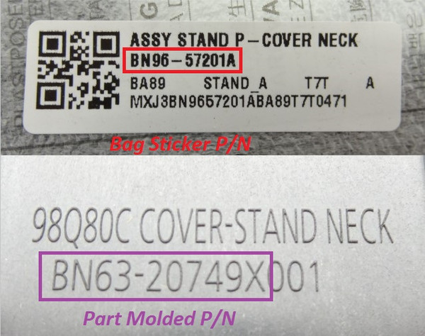 Pre-Owned Samsung QN98Q80CAF BN96-57201A(BN96-57202A) TV Stand w/Screws