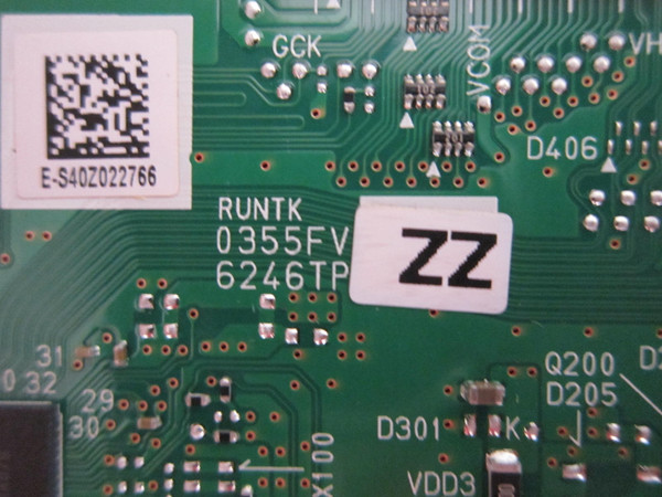 Westinghouse WD40FT2108 T-Con Board RUNTK6246TPZZ (1P-1179X03-4010)