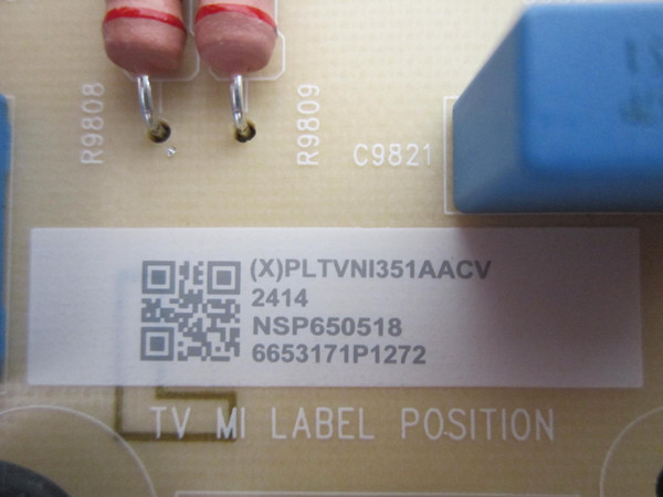 Pioneer PN65-751-24U Power Board PLTVNI351AACV (715G9187-P01-009-003S)