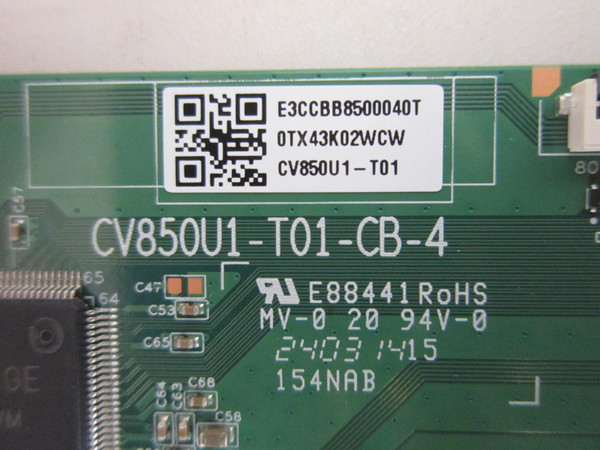 Insignia NS-85F501NA25 T-Con Board CV850U1-T01 (CV850U1-T01-CB-4)
