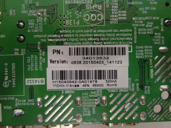 Element ELEFT326 Main Board / Power Supply TF32HGA-01 H15040942