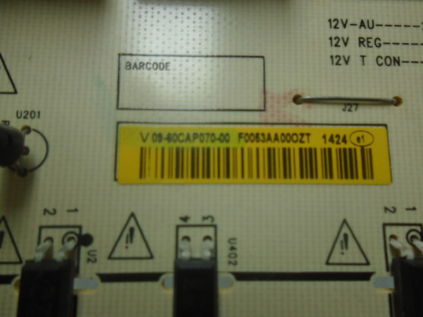 Vizio M602I-B3 Power Supply / LED Board (1P-1143800-1011) 09-60CAP070-00