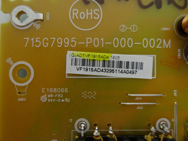 Vizio D40U-D1 Power Supply (715G7995-P01-000-002M) ADTVF1915AD4