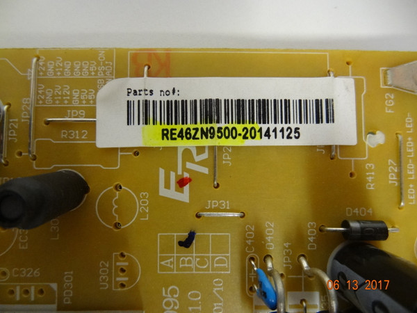 RCA LRK40G45RQD Power Supply Board ER995-B RE46ZN9500