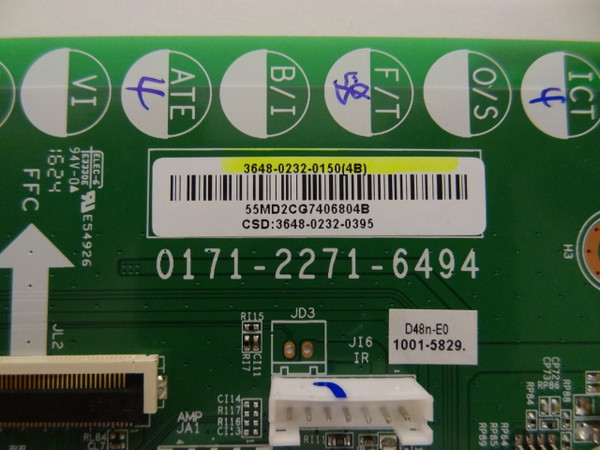 Vizio D48N-E0 Main Board 0171-2271-6494 3648-0232-0150