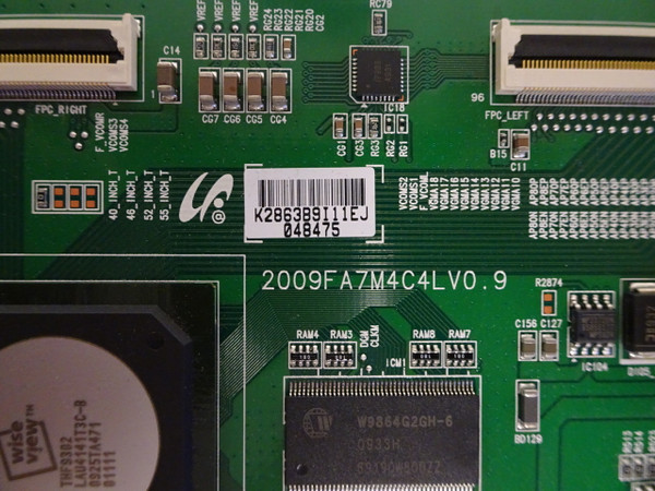 Samsung UN40B7000WFXZA T-Con Board 2009FA7M4C4LV0.9 LJ94-02863B