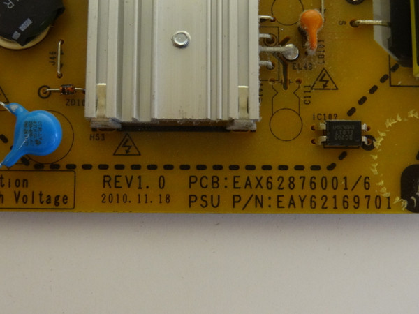LG 55LM9600-UC Power Supply Board (EAX62876001) EAY62169701