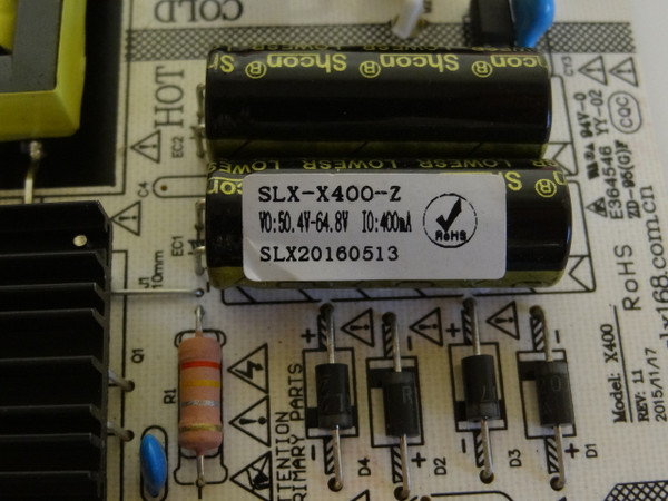 Pyle PTVLED32 Power Supply Board (X400) SLX-X400-Z