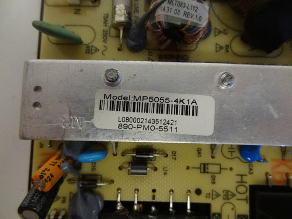 Kenmore 348.71395610 Power Supply Board (890-PM0-5511) MP5055-4K1A