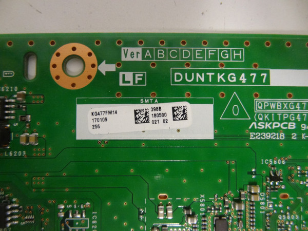 Sharp LC-70LE661U LC-70C6600U T-Con Board (DUNTKG477) DUNTKG477FM14