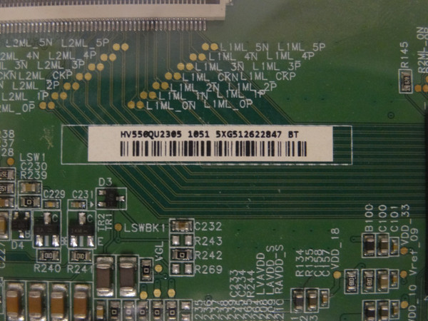 Sceptre E558BV-FMQR T-Con Board (47-6021029) HV550QU2305