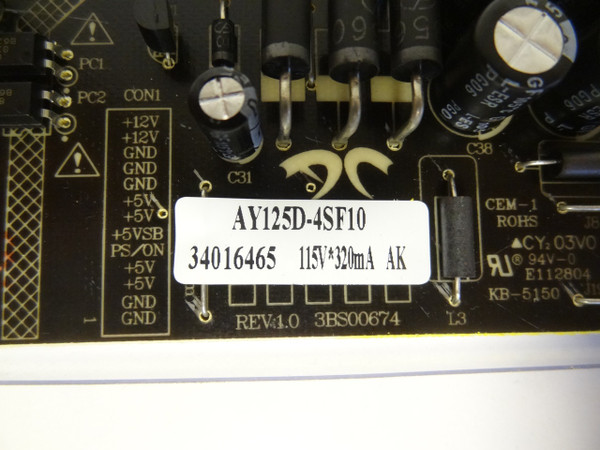 Element E4ST4316H Power Supply (LC430EGY-SJM4, 34016465) AY125D-4SF10