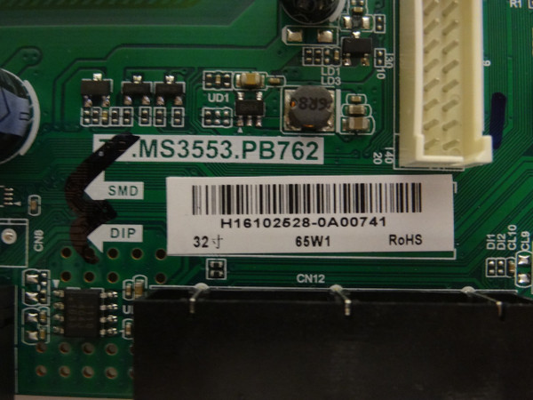 Toshiba 32L220U Main Board (TP.MS3553.PB762) H16102528