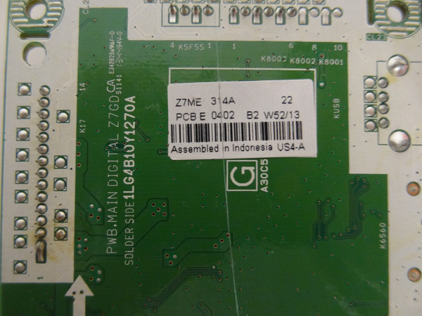 Sanyo DP55D33 Main Board (1LG4B10Y1270A) Z7ME
