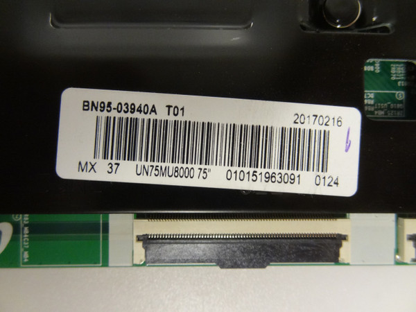 Samsung UN75MU8000FXZA T-Con Board BN95-03940A